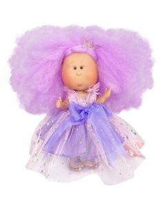 Papusa Nines D'Onil, Mia Candy, cu parul mov, cu articulatii, cu miros de vanilie, 30 cm