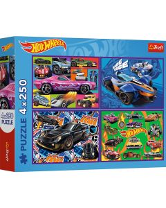 PUZZLE TREFL 4X250 HOT WHEELS MASINI DE CURSE