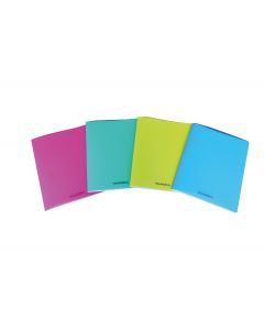 Caiet A5, 36 file - 80g/mp, liniat stanga, coperta PP transparent color, AURORA - velin