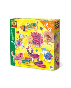 Set creativ - Imbraca animale cu ata