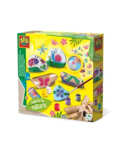 Set creativ - Decoreaza pietre si lemn cu tematica din natura