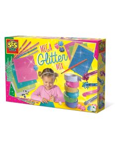 Set mare de lucru manual pentru copii cu mix de sclipici