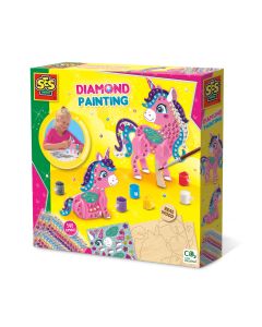 Set de pictura pentru copii cu diamante adezive si unicorn