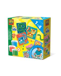 My first - Set creativ copii cu plastilina si cartonase cu animale