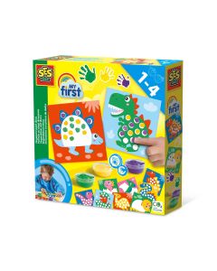 My first - Set acuarele pentru degete si tablouri cu dinozauri