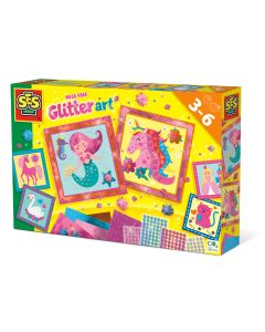 Set creativ copii - Decorare autocolante cu sclipici fara mizerie