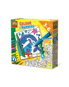 Set creativ - Deseneaza pe numere, 6 planse