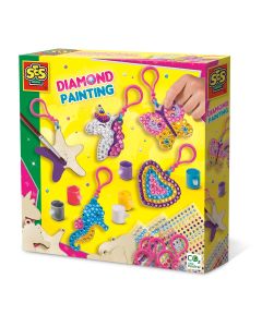 Set pentru copii de pictat brelocuri din lemn si lipit diamante