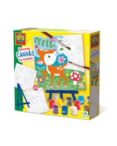 Set creativ - Pictura pe numere Animale din padure (3 panze)