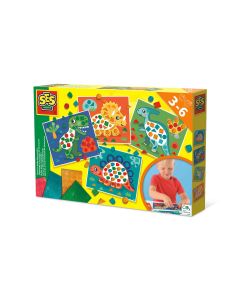 Set creativ - Invat sa creez tablouri cu mozaic, dinozauri