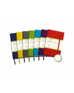 Caiet cu elastic, coperti rigide,  95 x 145mm, 96 file-80g/mp, hartie cream, AURORA - matematica