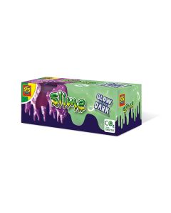 Slime colorat fluorescent cu sclipici pentru copii (2x120 gr.)