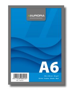 Blocnotes capsat, A6, 100 file - 60g/mp, microperforatii, AURORA Office - velin