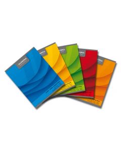 Caiet A5, 60 file - 70g/mp, liniat stanga, coperta carton color, AURORA Office - dictando