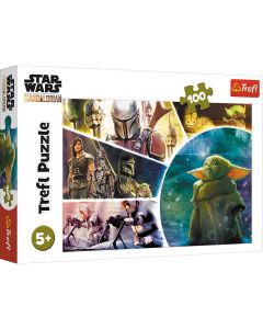 PUZZLE TREFL 100 STARWARS BABY YODA MADALORIANUL