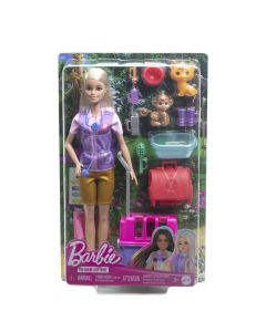 BARBIE YOU CAN BE SET PAPUSA CU DOUA ANIMALUTE DIN JUNGLA