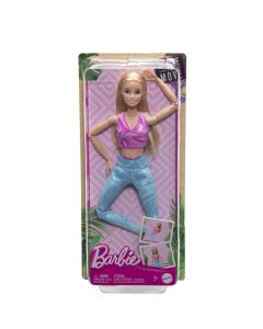 PAPUSA BARBIE MADE TO MOVE BLONDA CU TOP ROZ