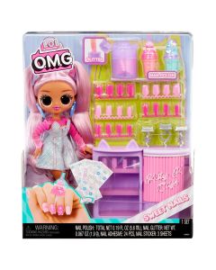 L.O.L. SURPRISE! OMG SWEET NAILS KITTY K CAFÉ SET PAPUSA CU ACCESORII