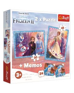 PUZZLE TREFL 2IN1 MEMO FROZEN2 TINUTUL MISTERIOS