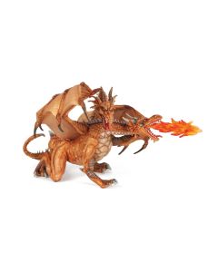 PAPO FIGURINA DRAGON CU DOUA CAPETE AURIU