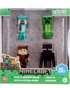 JADA MINECRAFT SET 4 FIGURINE METALICE 6.5CM