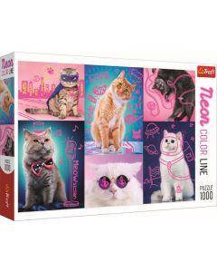 PUZZLE TREFL 1000 SUPER PISICI NEON