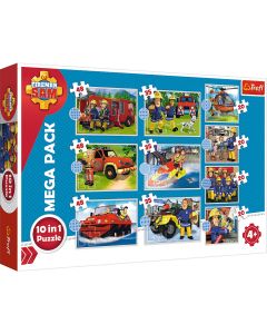 PUZZLE TREFL 10IN1 POMPIERUL SAM - SALVARILE POMPIERULUI SAM