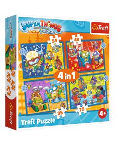 PUZZLE TREFL 4IN1 SUPER THINGS SUPER ACTIUNEA