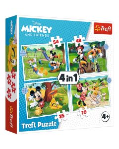 PUZZLE TREFL 4IN1 MICKEY MOUSE ZIUA DEOSEBITA