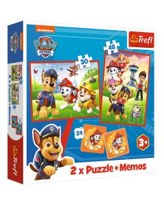 PUZZLE TREFL 2IN1 MEMO PATRULA CATELUSILOR ECHIPA IN ACTIUNE