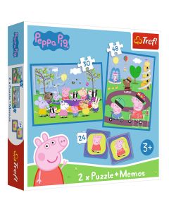 PUZZLE TREFL 2IN1 MEMO PEPPA PIG MOMENTELE FERICITE