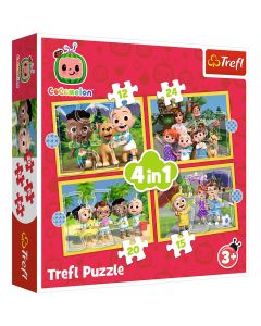 PUZZLE TREFL 4IN1 COCOMELON PREZENTAREA FAMILIEI
