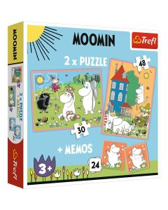 PUZZLE TREFL 2IN1 MEMO MOOMIN
