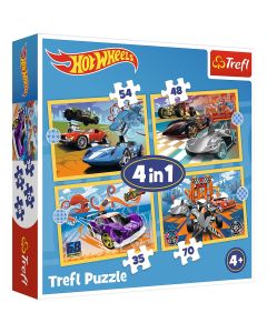PUZZLE TREFL 4IN1 HOT WHEELS VEHICULE