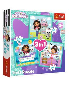 PUZZLE TREFL 3IN1 GABBYS DOLLHOUSE ACTIVITATILE LUI GABBY