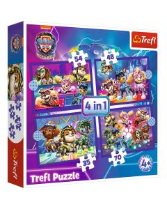 PUZZLE TREFL 4IN1 PATRULA CATELUSILOR MIGHTY MOVIE EROII