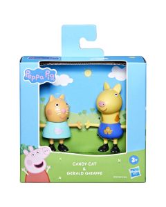 PEPPA PIG PRIETENI BUNI SET 2 FIGURINE PISICA CANDY SI GIRAFA GERALD