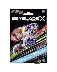 BEYBLADE X PACHET DUO BEAT TYRANNO 4-70Q SI KNIFE SHINOBI 4-80HN