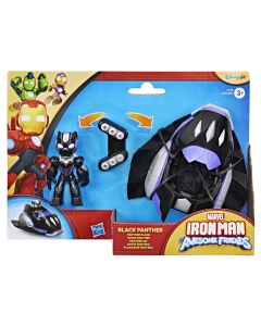 MARVEL IRON MAN SI PRIETENII SAI UIMITORI SET VEHICUL SI FIGURINA BLACK PANTHER