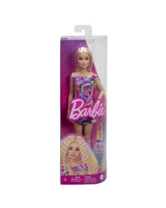 PAPUSA BARBIE FASHIONISTA CU PAR BLOND ONDULAT