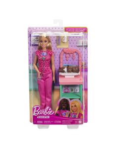 BARBIE CARIERE SET MOBILIER CU PAPUSA DOCTOR PEDIATRU BLONDA