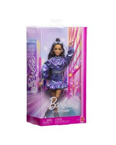 BARBIE DELUXE STYLE PAPUSA BARBIE ROCHIE ALBASTRU METALIZAT