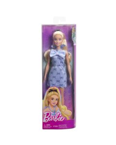 BARBIE FASHIONISTAS PAPUSA BARBIE BLONDA CU ROCHIE ALBASTRA CU FUNDITE