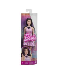 BARBIE FASHIONISTAS PAPUSA BARBIE BRUNETA CU ROCHIE ROZ