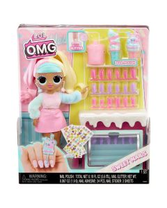 L.O.L. SURPRISE! OMG SWEET NAILS CANDYLICIOUS SPRINKLES SHOP SET PAPUSA CU ACCESORII