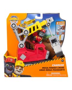 PATRULA CATELUSILOR RUBBLE SI ECHIPA SET VEHICUL EXCAVATOR SI FIGURINA CHARGER