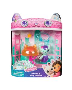 GABBYS DOLLHOUSE FILMUL SET 2 FIGURINE MERCAT SI PISICUTA MEDUZA SI ACCESORII