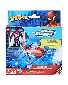 SPIDERMAN SET VEHICUL HYDRO JET SI FIGURINA SPIDER MAN 10CM