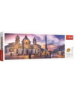 PUZZLE TREFL 500 PANORAMA PIATA NAVONA DIN ROMA