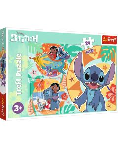 PUZZLE TREFL 24 MAXI STITCH ZIUA VESELA A LUI LILO SI STITCH
